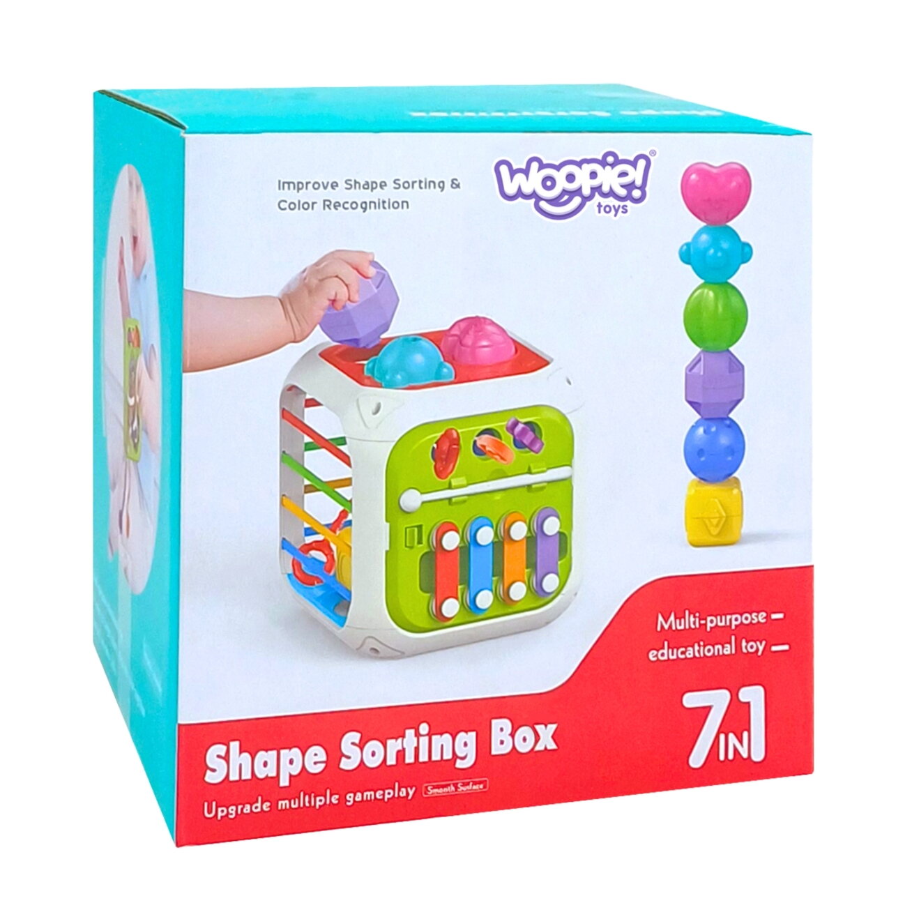 WOOPIE BABY sensorinis edukacinis veiklos kubas 13 WOOPIE BABY sensorinis edukacinis veiklos kubas 13