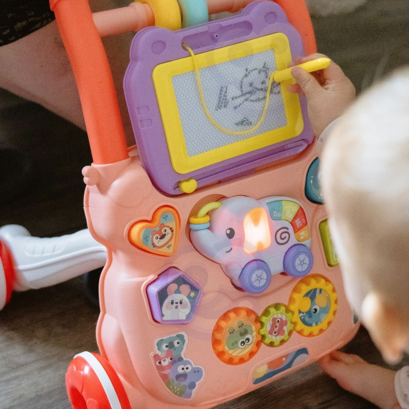 WOOPIE BABY Interaktyvi muzikinė vaikštynė-stumdukas + piešimo lentelė 1