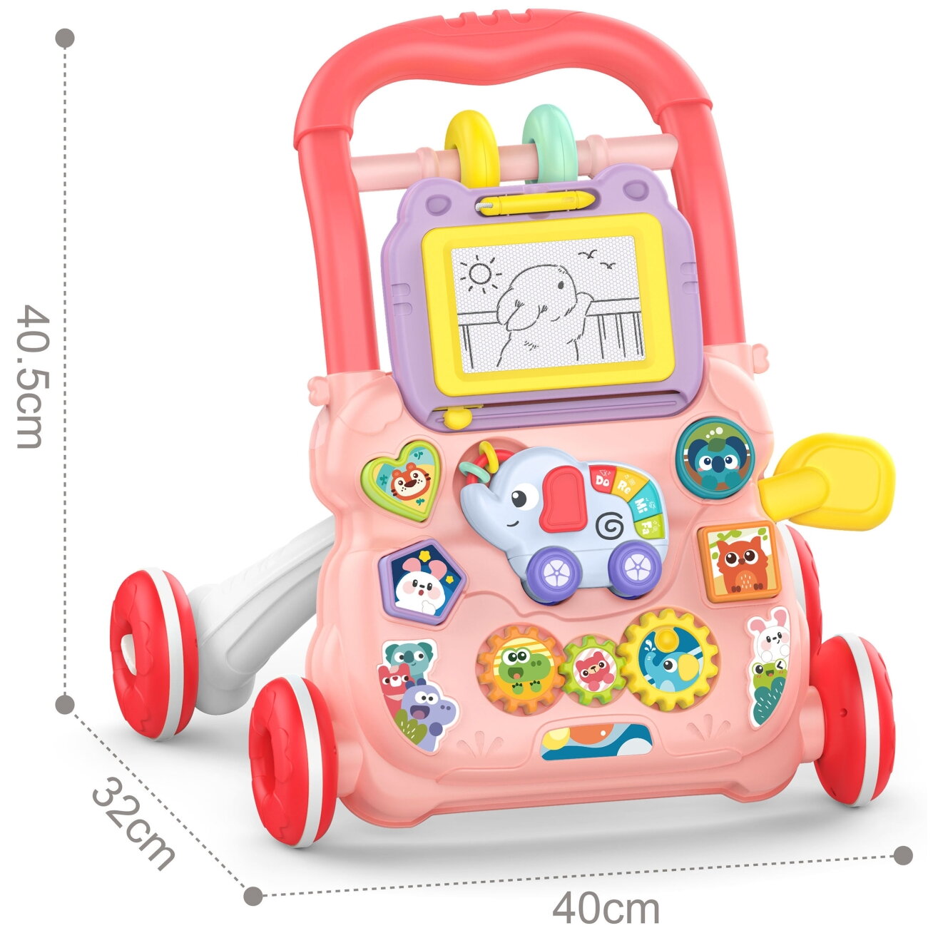 WOOPIE BABY Interaktyvi muzikinė vaikštynė-stumdukas + piešimo lentelė 11