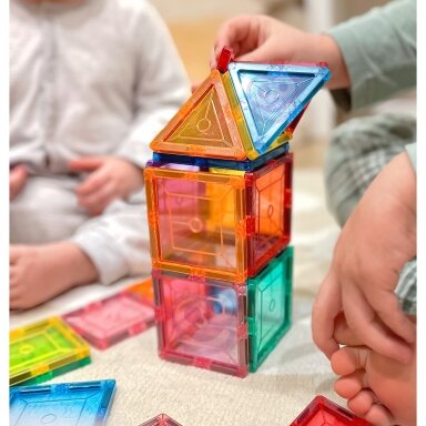 WOOPIE Montessori magnetinės konstrukcinės kaladėlės 3D
