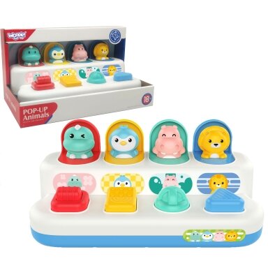 WOOPIE BABY edukacinis žaislas Iššokantys gyvūnėliai POP-UP