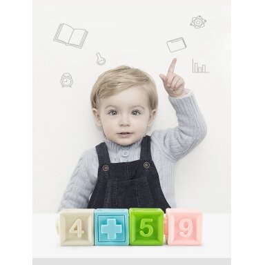 WOOPIE BABY Sensorinės dėlionės – spaudžiama dėlionė su garsu, mokymasis skaičiuoti, 20 vnt.