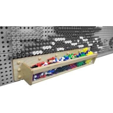 MASTERKIDZ Medinis konteineris su skaidria sienele 80 cm, skirtas STEM mokslinėms-kūrybinėms lentoms