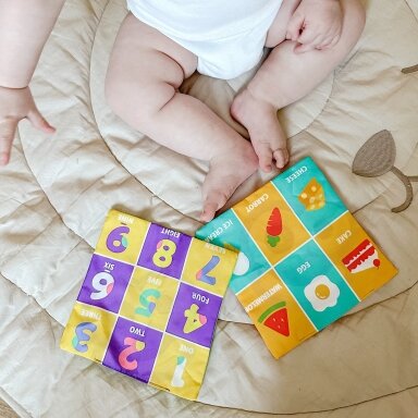 WOOPIE BABY edukacinis sensorinis žaislas Ponia Etiketė Servetėlių dėžutė
