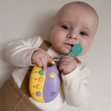 WOOPIE BABY Interaktyvūs automobilio rakteliai su pulteliu, kramtukas 2in1