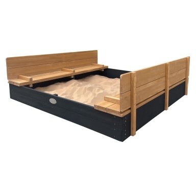 AXI smėlio dėžė XXL Ella 150 x 150 antracito spalvos AXI smėlio dėžė XXL Ella 150 x 150 antracito spalvos