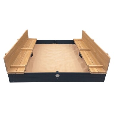 AXI smėlio dėžė XXL Ella 150 x 150 antracito spalvos AXI smėlio dėžė XXL Ella 150 x 150 antracito spalvos
