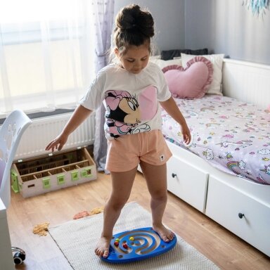 VIGA sensorinė medinė balansavimo lenta su labirintu