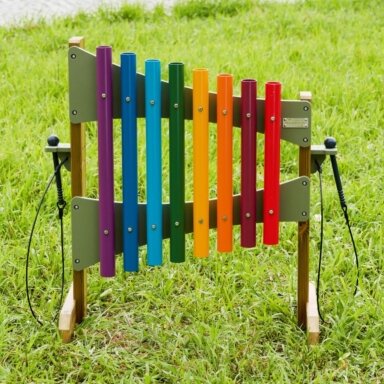 MASTERKIDZ Spalvingi laisvai pastatomi lauko metalofonai 95 cm MASTERKIDZ Spalvingi laisvai pastatomi lauko metalofonai 95 cm