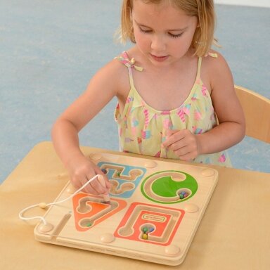 MASTERKIDZ Medinis magnetinis Montessori labirintas rašymui ir motorikai