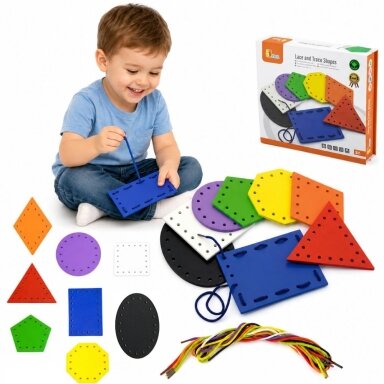 VIGA Medinės Montessori formos vėrimui ir suvarstymui