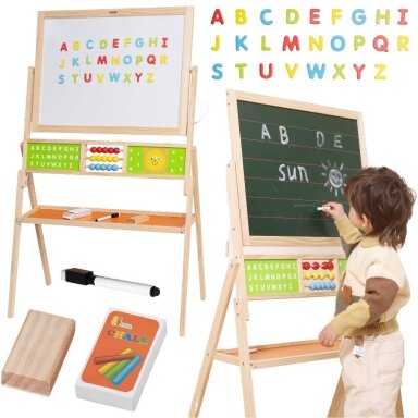 VIGA Didelė edukacinė lenta 2in1