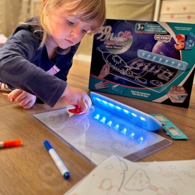 WOOPIE Magnetinė 3D piešimo lentelė su LED apšvietimu