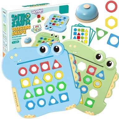 WOOPIE Montessori dėlionė Dinozauras Vikrumo žaidimas Suderink formas
