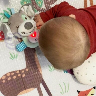 WOOPIE BABY Interaktyvus pliušinis žaislas–migdukas kūdikiams, šviesa, garsas, šuniukas WOOPIE BABY Interaktyvus pliušinis žaislas–migdukas kūdikiams, šviesa, garsas, šuniukas