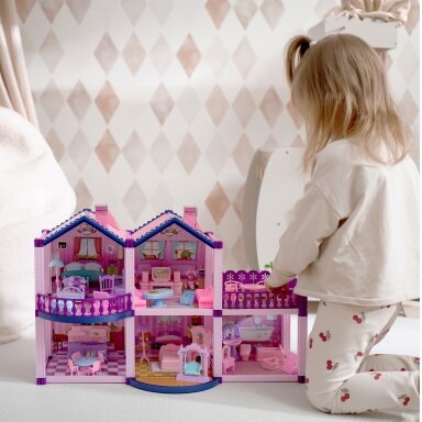 WOOPIE lėlių namelis poniams PONY FANTASY VILLA 120 el.
