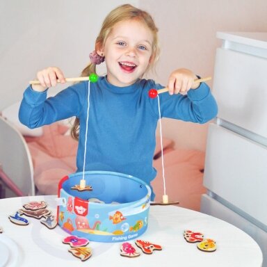 TOOKY TOY Vikrumo žaidimas Žuvyčių gaudymas Žvejyba
