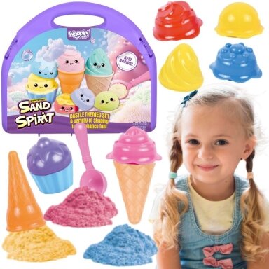 WOOPIE SAND FAIRY Kinetinio smėlio rinkinys Ledainė 13 el
