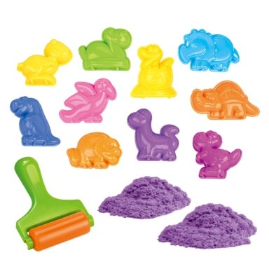 WOOPIE Kinetinio smėlio rinkinys Dinozaurai 13 el.