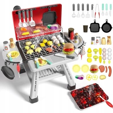 WOOPIE Interaktyvus lauko grilis Barbecue virtuvė su garų efektu LED XL rinkinys 41 el.