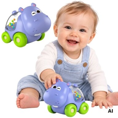 WOOPIE BABY Barškutis Automobilis Transporto priemonė Begemotas