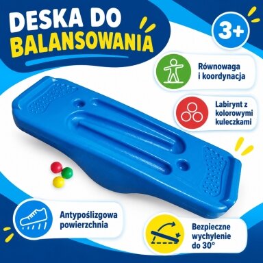 WOOPIE Mėlyna pusiausvyros balansavimo lenta sensorinė labirintas