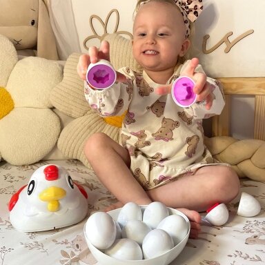 WOOPIE Edukacinė vištelė Montessori rūšiuoklis formų mokymuisi