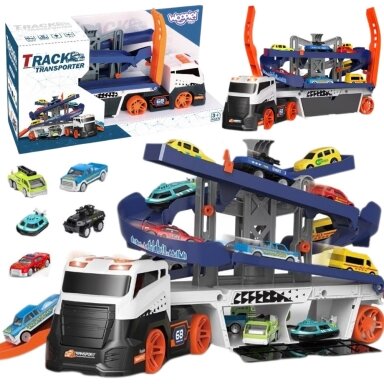 WOOPIE Interaktyvus TIR autovežis trasa automobiliams su garsu ir šviesa