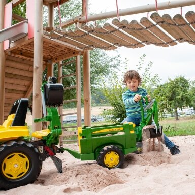 Rolly Toys John Deere priekaba rollyTrailer Farm atidaromi bortai