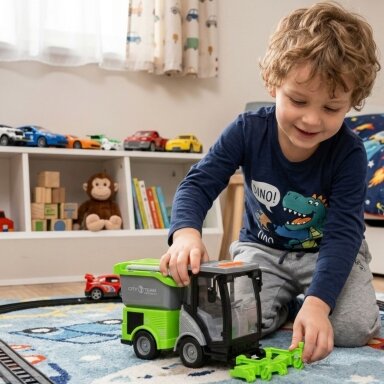 WOOPIE Miesto šlavimo mašina 1:16 Žalia Garso ir šviesos efektai