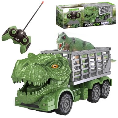 WOOPIE Nuotoliniu būdu valdomas RC automobilis Dinozauras žalias + figūrėlė