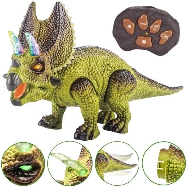WOOPIE Nuotoliniu būdu valdomas dinozauras RC robotas Triceratopsas