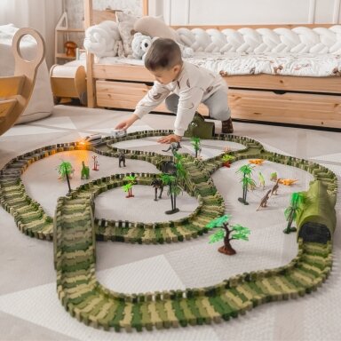 WOOPIE Automobilių trasa XXL Dinozaurai 240 el.
