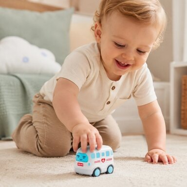 WOOPIE BABY Interaktyvus greitosios pagalbos automobilis Ambulansas Garso efektai Šviesos