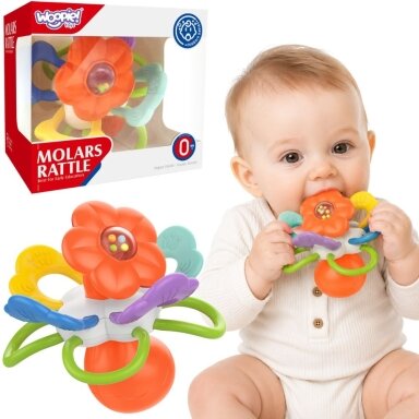 WOOPIE BABY Sensorinis barškutis-kramtukas Gėlytė 0m+