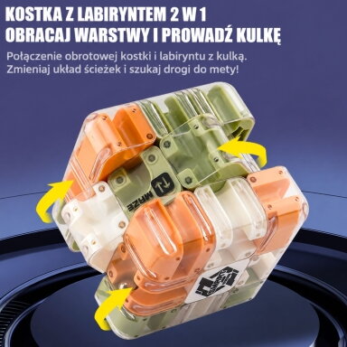 WOOPIE galvosūkis loginis žaidimas 3D labirintas žalias kubas