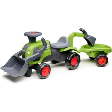 FALK Baby Claas traktoriukas „Ježdzik“ su ekskavatorium, kaušu ir priekaba FALK Baby Claas traktoriukas „Ježdzik“ su ekskavatorium, kaušu ir priekaba