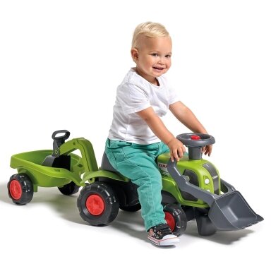 FALK Baby Claas traktoriukas „Ježdzik“ su ekskavatorium, kaušu ir priekaba FALK Baby Claas traktoriukas „Ježdzik“ su ekskavatorium, kaušu ir priekaba