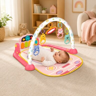 WOOPIE BABY Interaktyvus edukacinis kilimėlis su pianinu kūdikiams 3in1