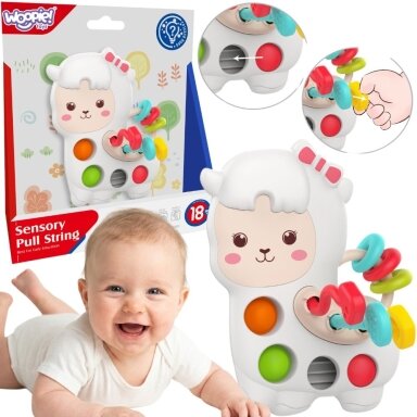WOOPIE BABY Sensorinis manipuliacinis Montessori žaislas Lama 18m+