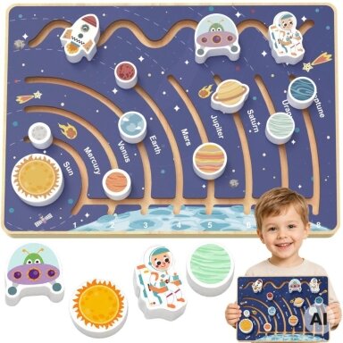 TOOKY TOY Edukacinė lenta Saulės sistema