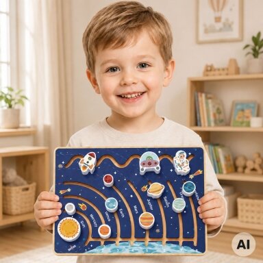 TOOKY TOY Edukacinė lenta Saulės sistema