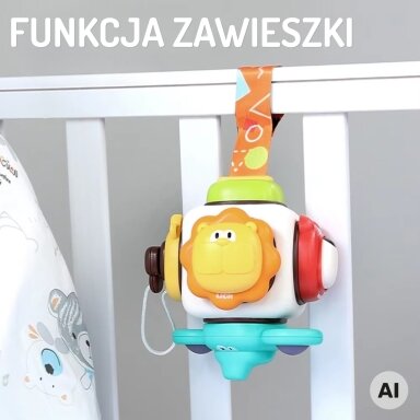 WOOPIE BABY Sensorinis kubas 6w1 - Gyvūnėliai