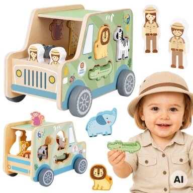 TOOKY TOY Safari veiklų kubo automobilis