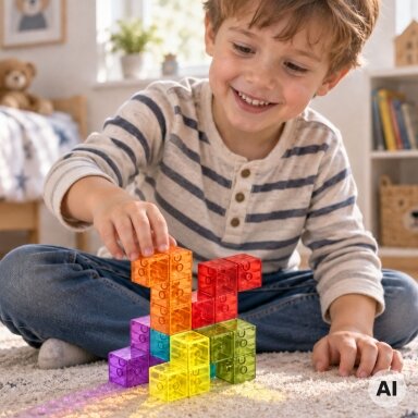 Woopie magnetinės kaladėlės Tetris 3D konstravimo dėlionė
