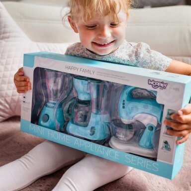 WOOPIE Vaikiškų buitinių prietaisų rinkinys 3in1 Maišytuvas Blenderis Virtuvinis kombainas
