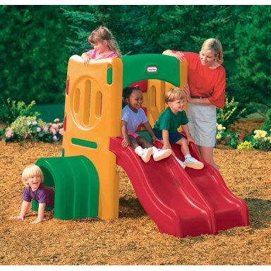 Beždžionių giraitė su dviguba čiuožykla Little Tikes