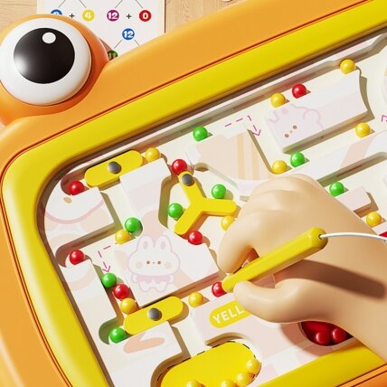 WOOPIE Montessori magnetinė lenta Labirintas Krabas Oranžinė 2 WOOPIE Montessori magnetinė lenta Labirintas Krabas Oranžinė 2