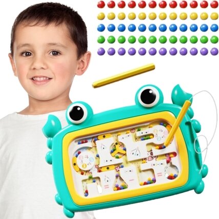 WOOPIE Magnetinė Montessori edukacinė lenta Labirintas Krabas, turkio spalvos