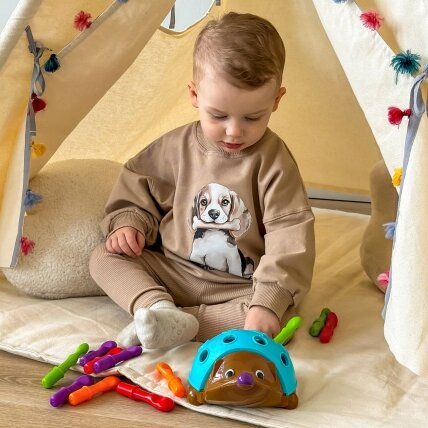 WOOPIE Lavinamasis žaidimas Ežiukas Sorteris Montessori Skaičių ir Spalvų Mokymasis 4in1 3